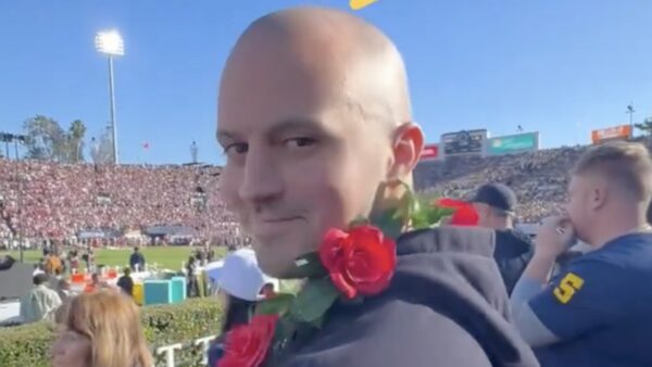 Connor Stalions at the Rose Bowl