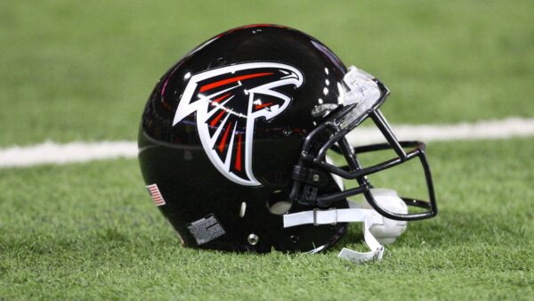 An Atlanta Falcons helmet