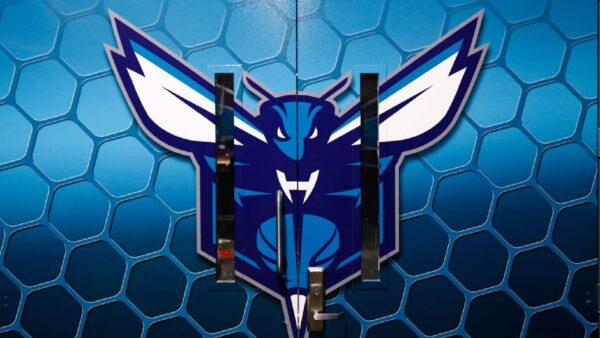 The logo of the Charlotte Hornets