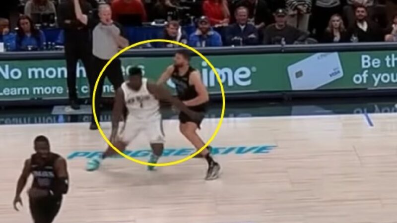 The Mavericks intentionally fouling Zion Williamson