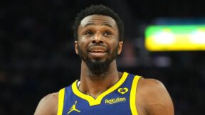 Andrew Wiggins in his Warriors uniform