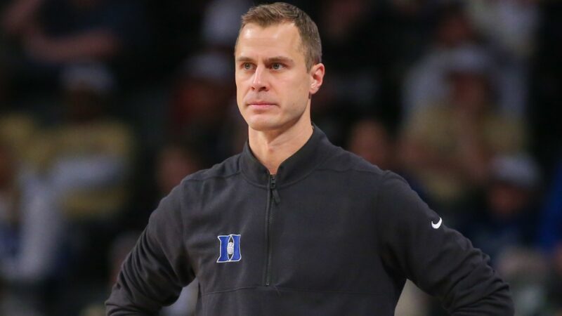 Jon Scheyer on the sideline