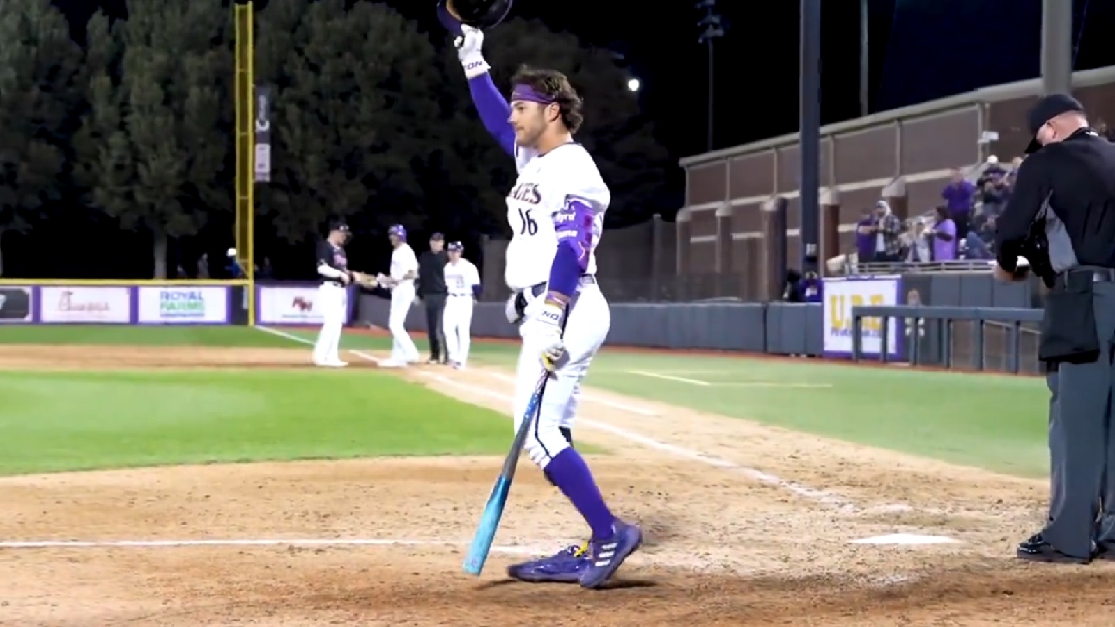 Parker Byrd tips his helmet