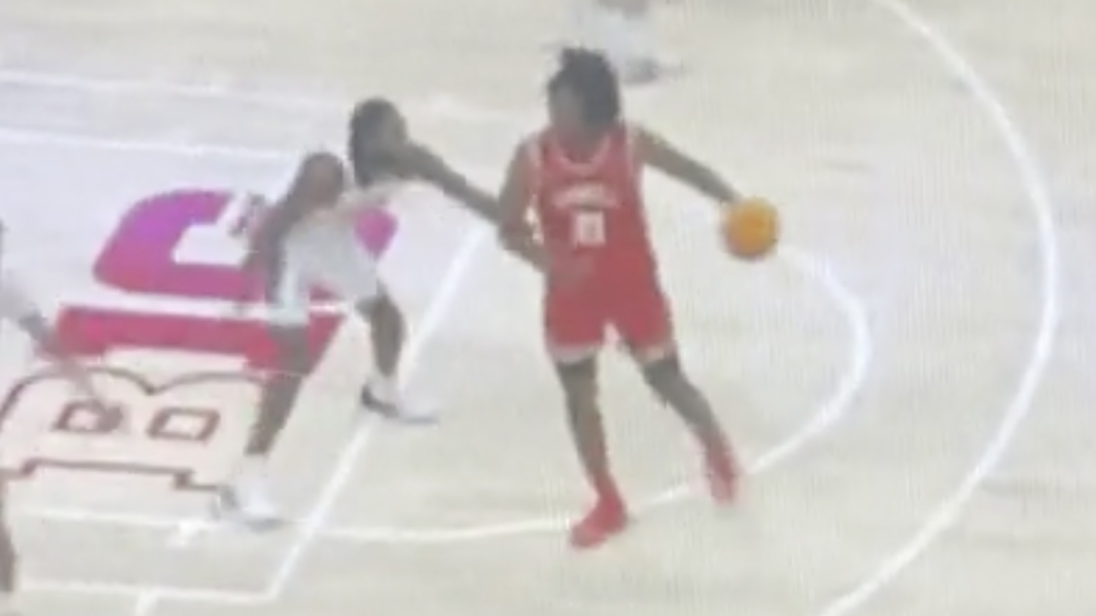 A Cornell player gets away with a travel