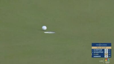 Wyndham Clark misses a putt