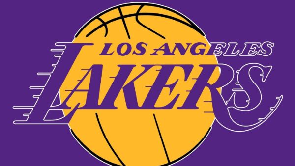 The logo of the Los Angeles Lakers
