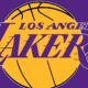 The logo of the Los Angeles Lakers