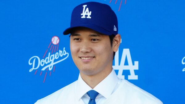 Shohei Ohtani smiling