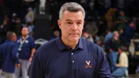 Tony Bennett wearing a Virginia shirt