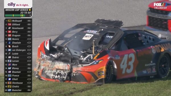 Erik Jones' damaged car