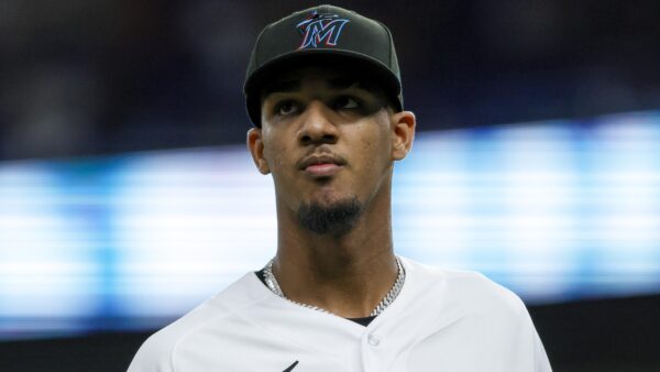 Eury Perez pitching for the Marlins