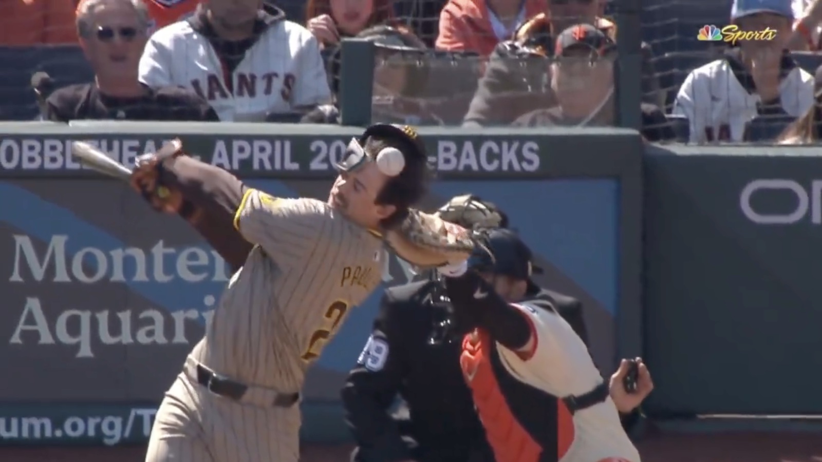 Padres rookie may have had the most painful strikeout of the season