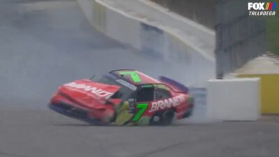 Justin Allgaier car wrecked