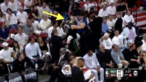 Kristaps Porzingis leaves the floor with a calf injury during Celtics-Heat Game 4