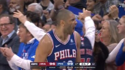 Nicolas Batum yelling