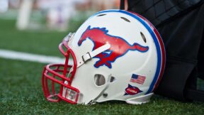 SMU Mustangs football helmet
