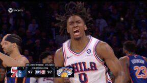 76ers star Tyrese Maxey hyped after beating Knicks in Game 5