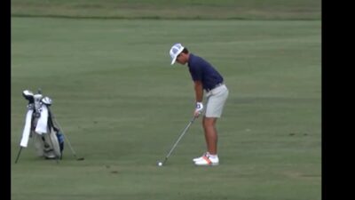Jackson Koivun ready to hit a shot