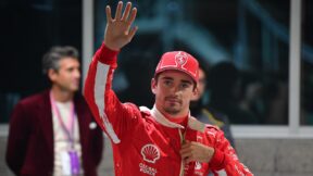 Charles Leclerc waves