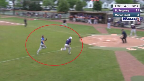 High school baseball player makes ridiculous defensive play