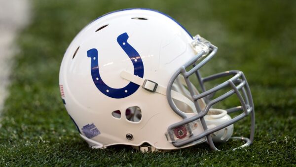 An Indianapolis Colts helmet