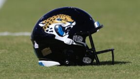 A Jacksonville Jaguars helmet