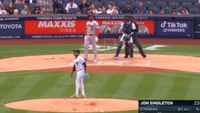 Jon Singleton admires a home run