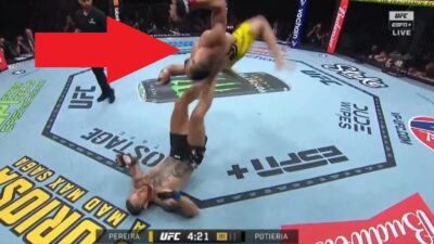 Michel Pereira does a backflip