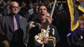 Patrice Bergeron as the banner captain for Bruins-Maple Leafs Game 7