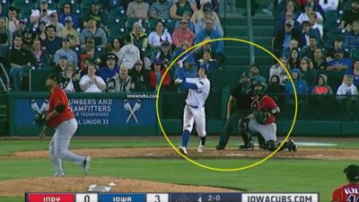 Pete Crow-Armstrong poses after home run