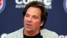 Tom Gores addressing the media