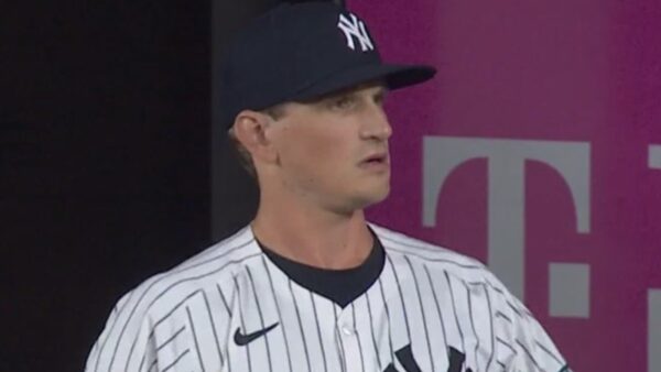 Phil Bickford warms up in the bullpen