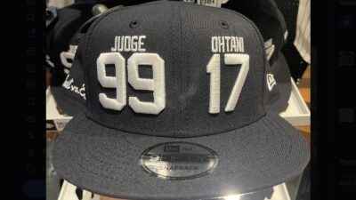 Shohei Ohtani-Aaron Judge split cap offered during Yankees-Dodgers series