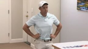 Rory McIlroy with his hands on his hips