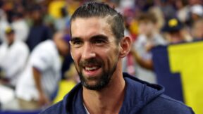 Michael Phelps smiles