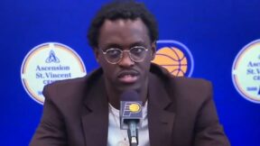 Pascal Siakam at a Pacers press conference