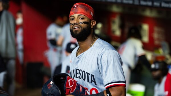 Willi Castro in the dugout