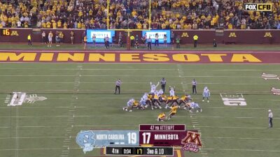 Minnesota misses a field goal