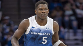 Anthony Edwards in a Timberwolves uniform