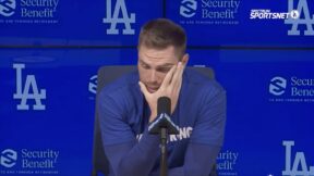 Dodgers star Freddie Freeman at a press conference