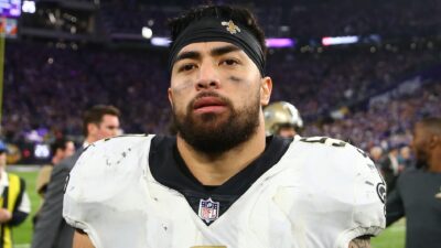Manti Te'o in Saints gear