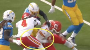 Patrick Mahomes injures Rashee Rice on a tackle attempt