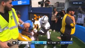 Chargers and Raiders players fighting