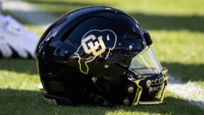 A Colorado Buffaloes helmet