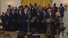 UConn team at the White House