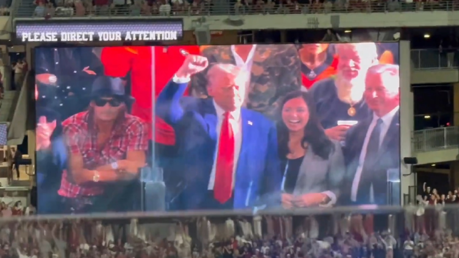 Donald Trump has starfilled luxury box at Alabama game