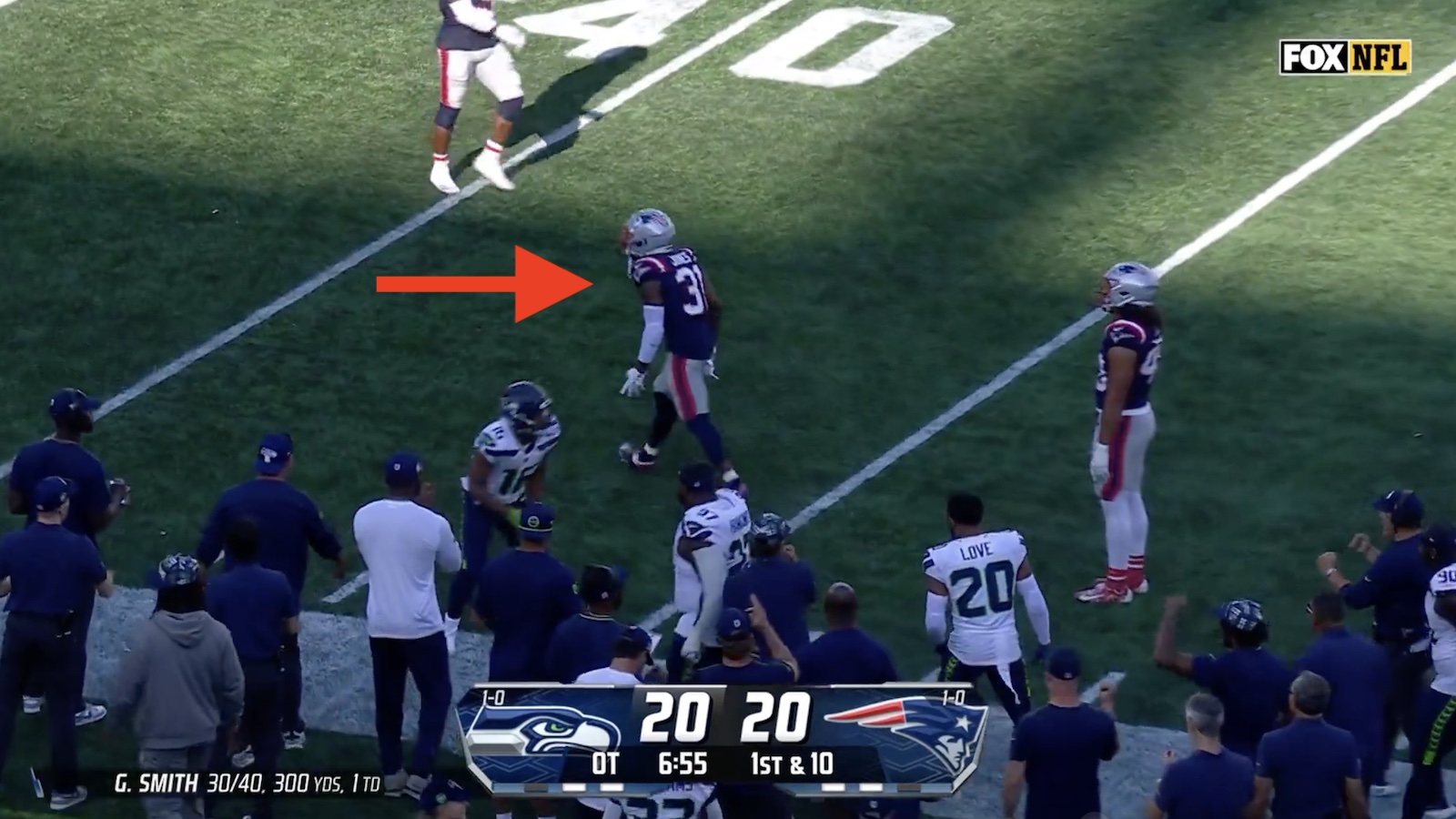 Patriots CB in disbelief over pass interference call that went against him