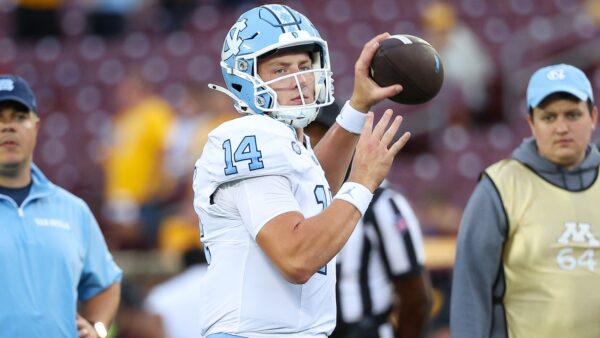 Max Johnson warming up for a game