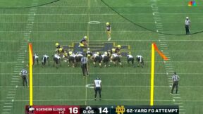 Notre Dame lined up for a field goal