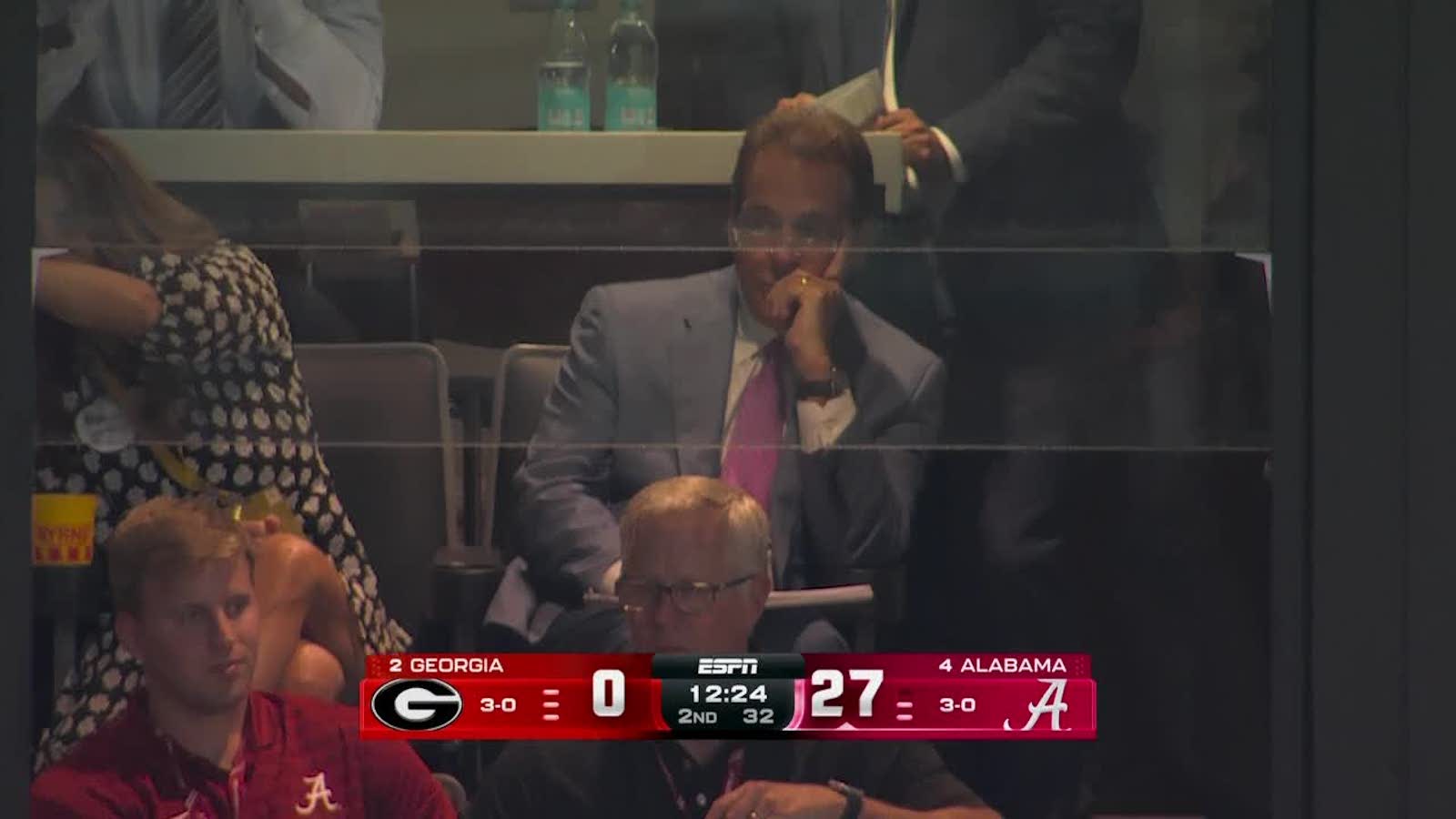 Fans went nuts over photo of Nick Saban at game